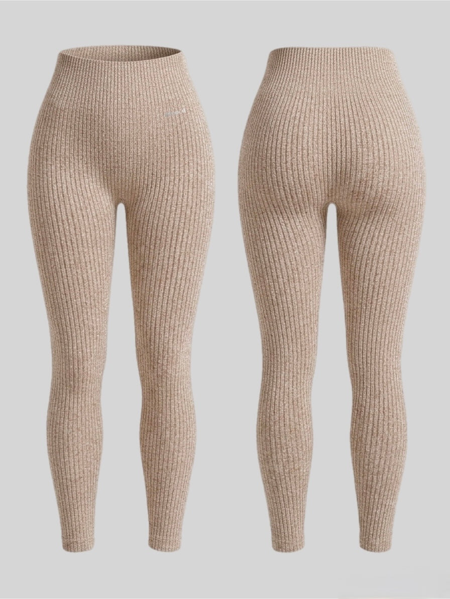 Aura Seamless Ribbed High-Waist Leggings