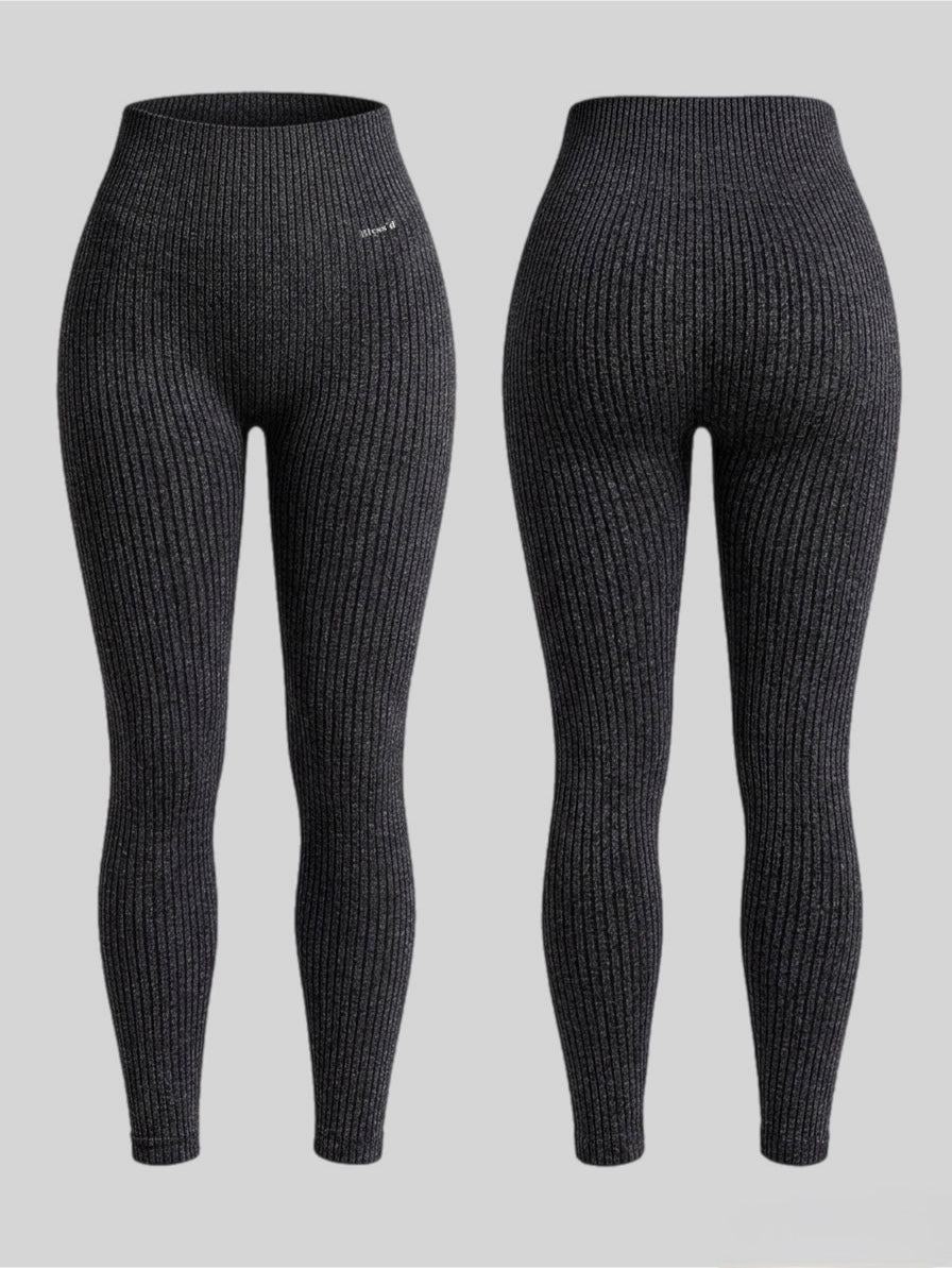 Aura Seamless Ribbed High-Waist Leggings