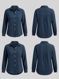 Evelyn Textured Cotton Gauze Button-Down Shirt