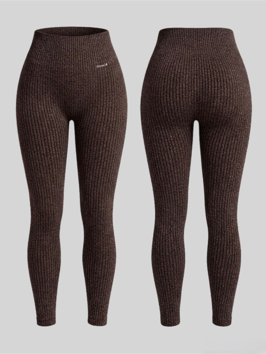 Aura Seamless Ribbed High-Waist Leggings