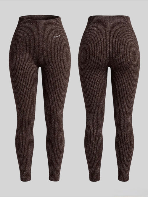 Aura Seamless Ribbed High-Waist Leggings