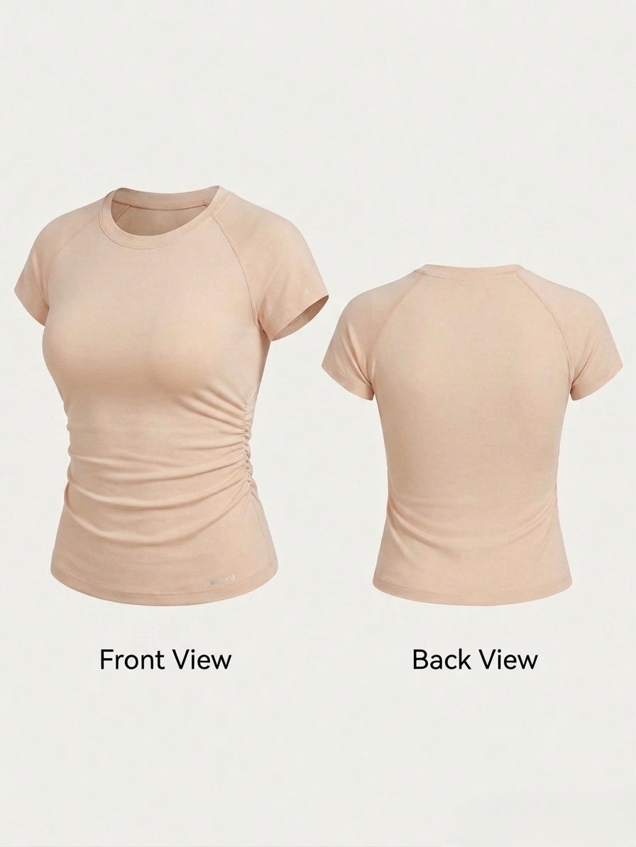 Hourglass Side-Ruched Short Sleeve Tee
