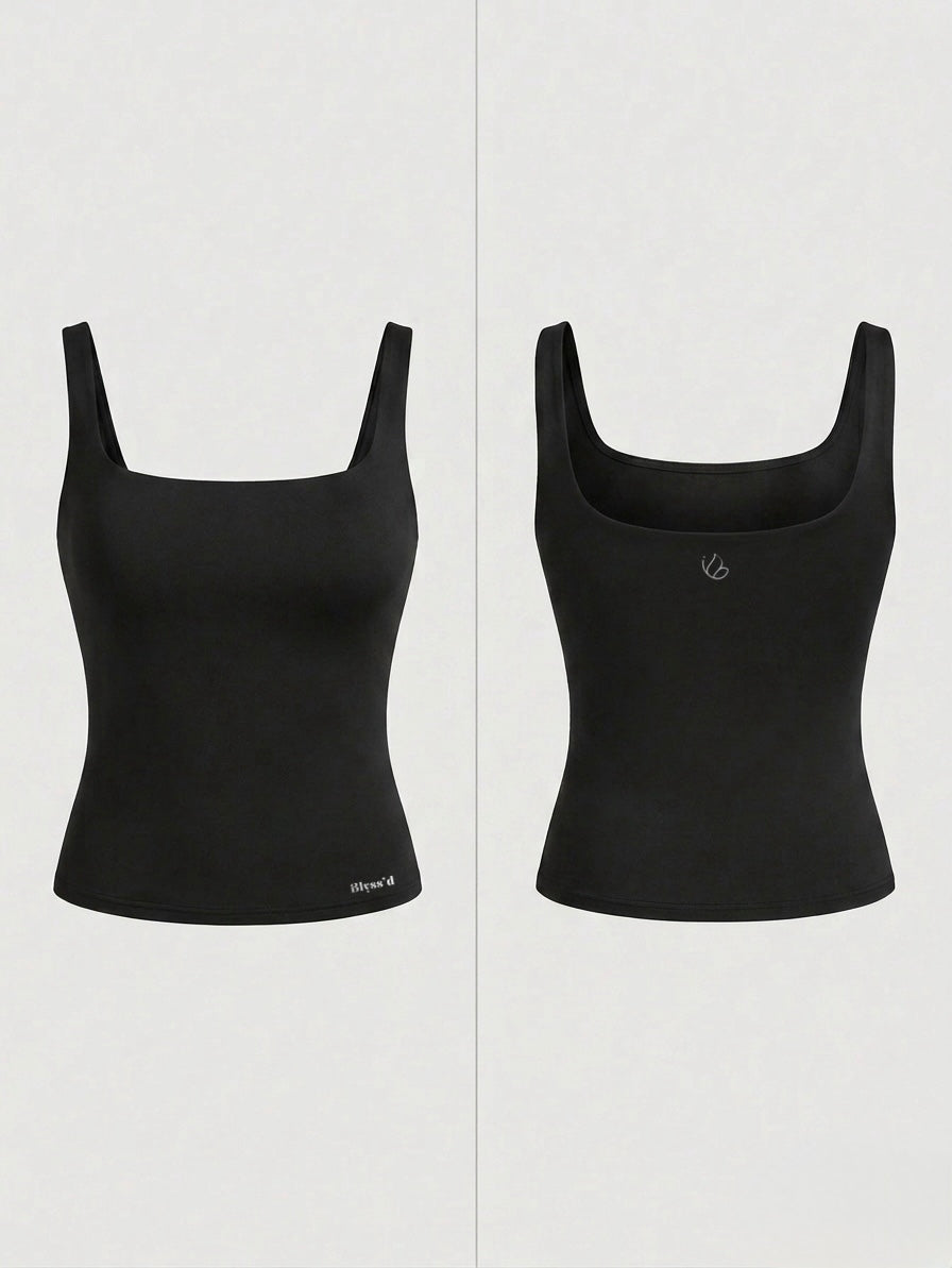 The Blyss'd Essential Square-Neck Fitted Top