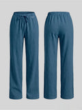 Coastal Breeze Linen-Look Wide Leg Pants