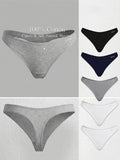 Everyday Comfort 100% Cotton Breathable Thong Underwear-1pc