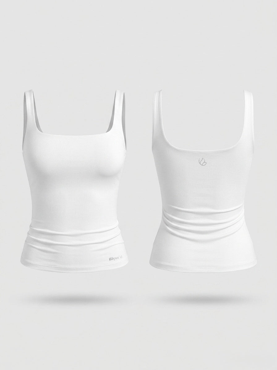 The Blyss'd Essential Square-Neck Fitted Top