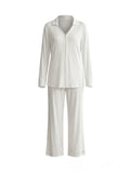 CloudNine Ribbed Button-Down Pajama Set